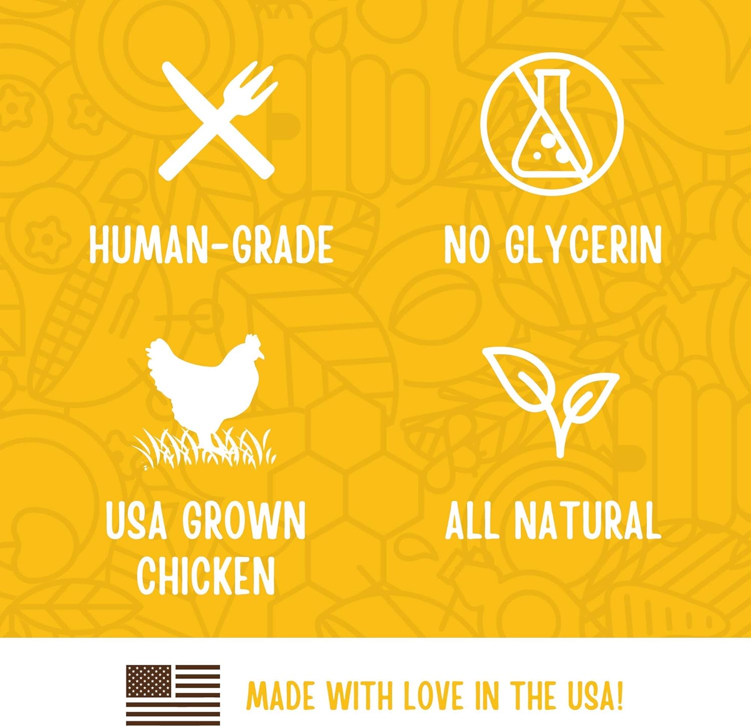 Full Moon Natural Cut Chicken Jerky Healthy All Natural Dog Treats Human Grade Grain Free 12 oz : Pet Supplies