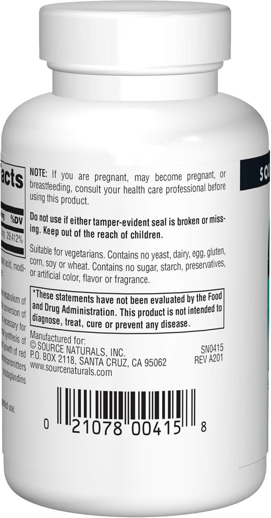 Source Naturals Vitamin B-6, 500 Mg Immune System Support - 50 Tablets