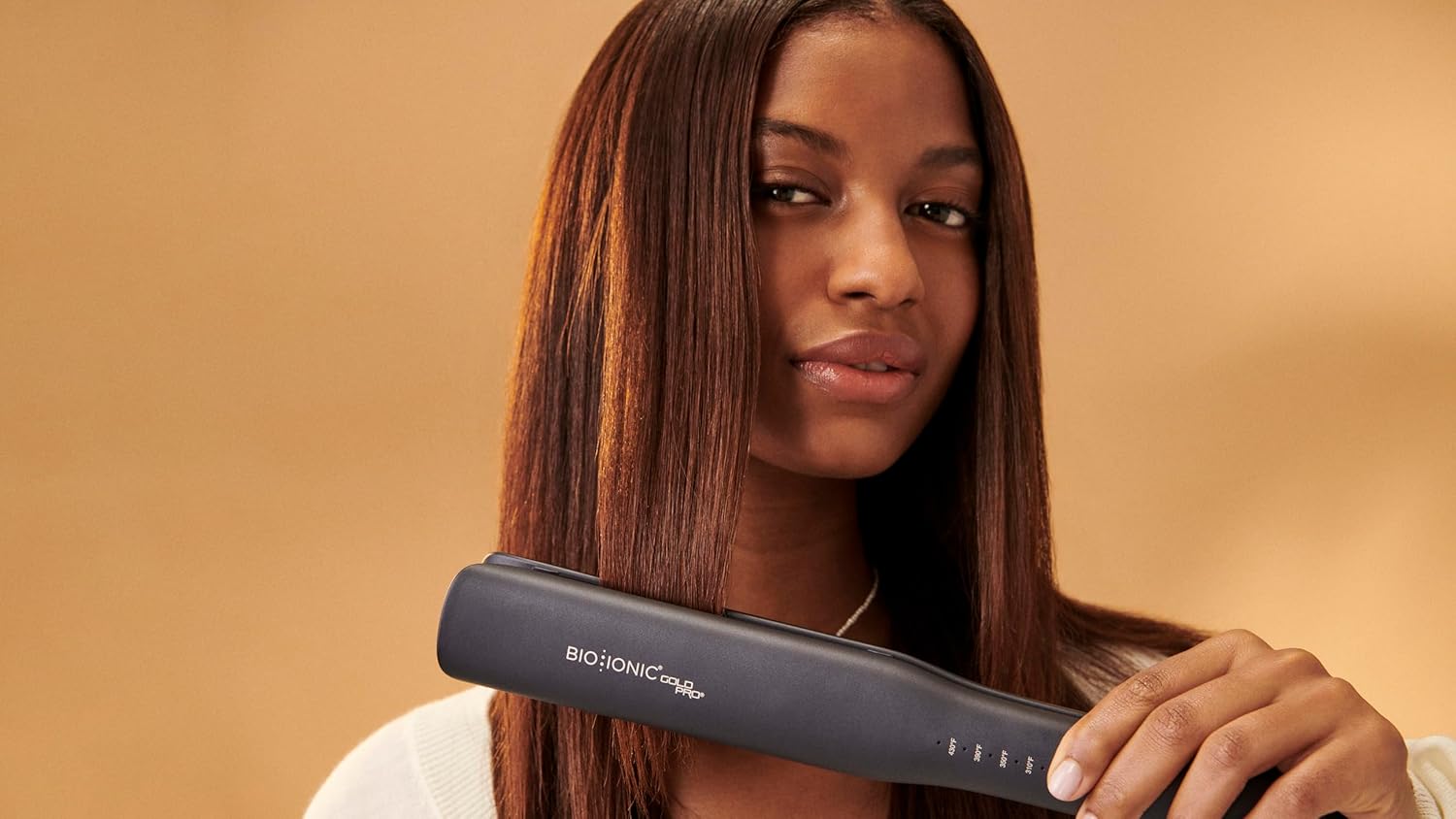 Bio Ionic Goldpro 1" Hair Straightener, Blue, Moisturizing Heat Technology & 24K Gold Mx, Hair Straightening Iron For Sleek Styles & Flat Iron Curls, 40% Longer Plates, Adjustable Heat : Beauty & Personal Care