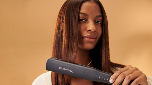 Bio Ionic Goldpro 1" Hair Straightener, Blue, Moisturizing Heat Technology & 24K Gold Mx, Hair Straightening Iron For Sleek Styles & Flat Iron Curls, 40% Longer Plates, Adjustable Heat : Beauty & Personal Care