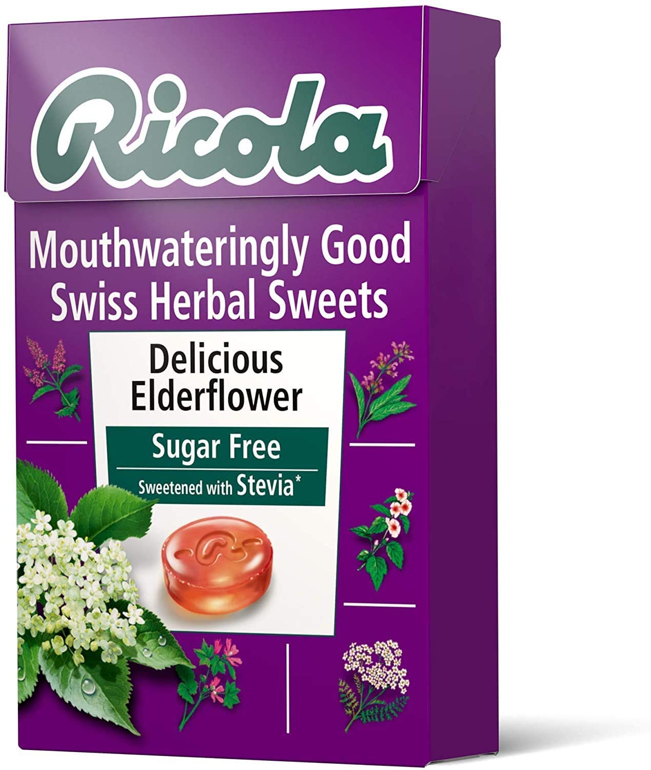 Ricola Sugar Free Elderower v Candy Box 20 Pack