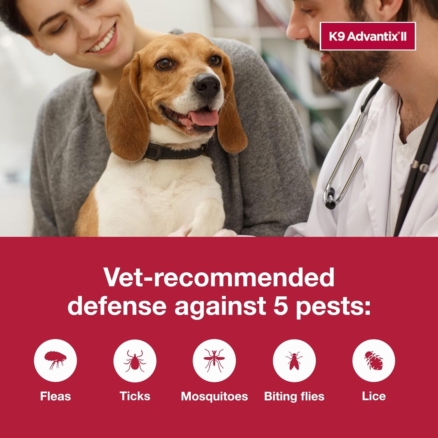 K9 Advantix II Medium Dog Vet-Recommended Flea, Tick & Mosquito Treatment & Prevention | Dogs 11-20 lbs. | 1-Mo Supply : Pet Supplies