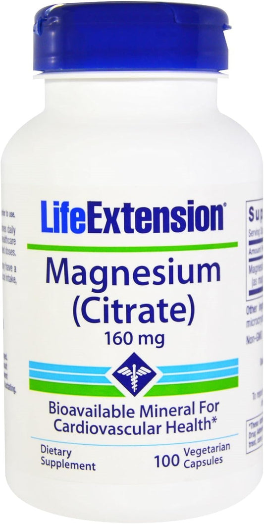 Life Extension - Magnesium (Citrate) - 160 Mg - 100 Vcaps (Pack of 2)