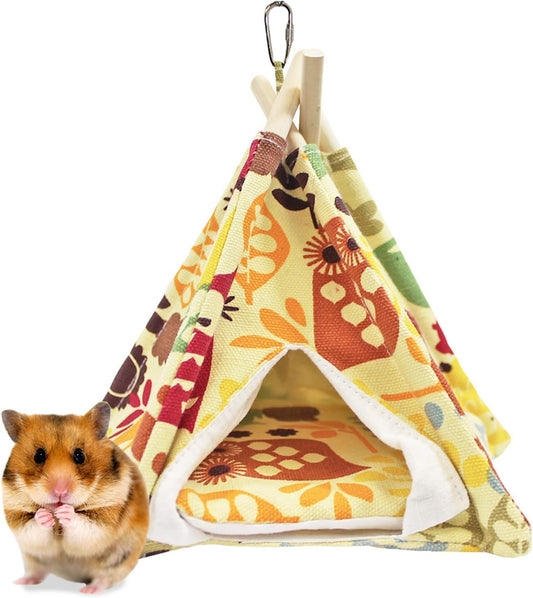 Exotic Nutrition Teepee Tent (Small) - Small Animal Bed - For Hamster, Sugar Gliders, Hedgehogs, Guinea Pigs, Gerbils, Rats, Degus And Other Small Pets - Hut/Den/Hideout/Igloo/Hideaway/House/Home