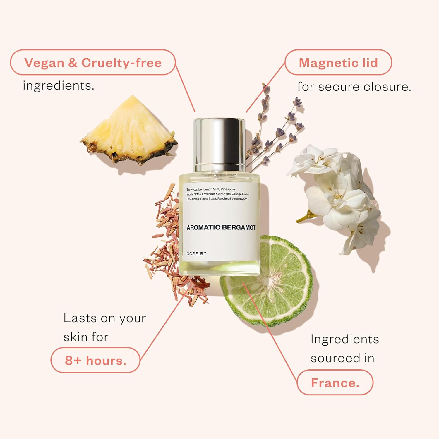 Dossier - Aromatic Bergamot 1.7 Fl Oz (50Ml) - Perfume Inspired By Y.S.L My-Slf - Pure Infused - Paraben Free - Vegan - For Men : Beauty & Personal Care