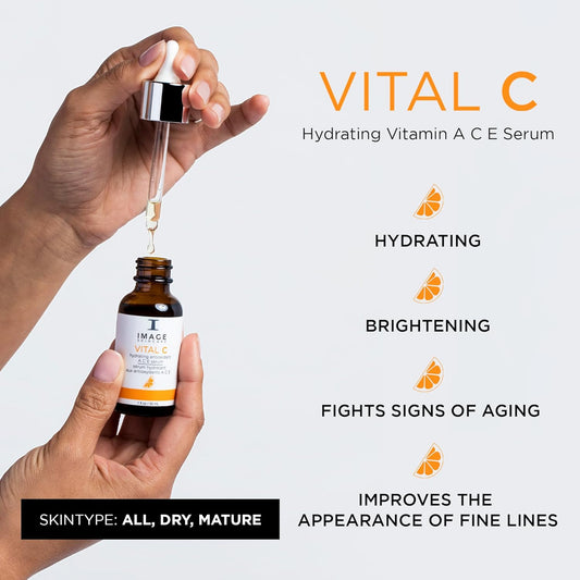 Image Skincare, Vital C Hydrating Vitamin A C E Serum, Brightening Complex, 1 Fl Oz