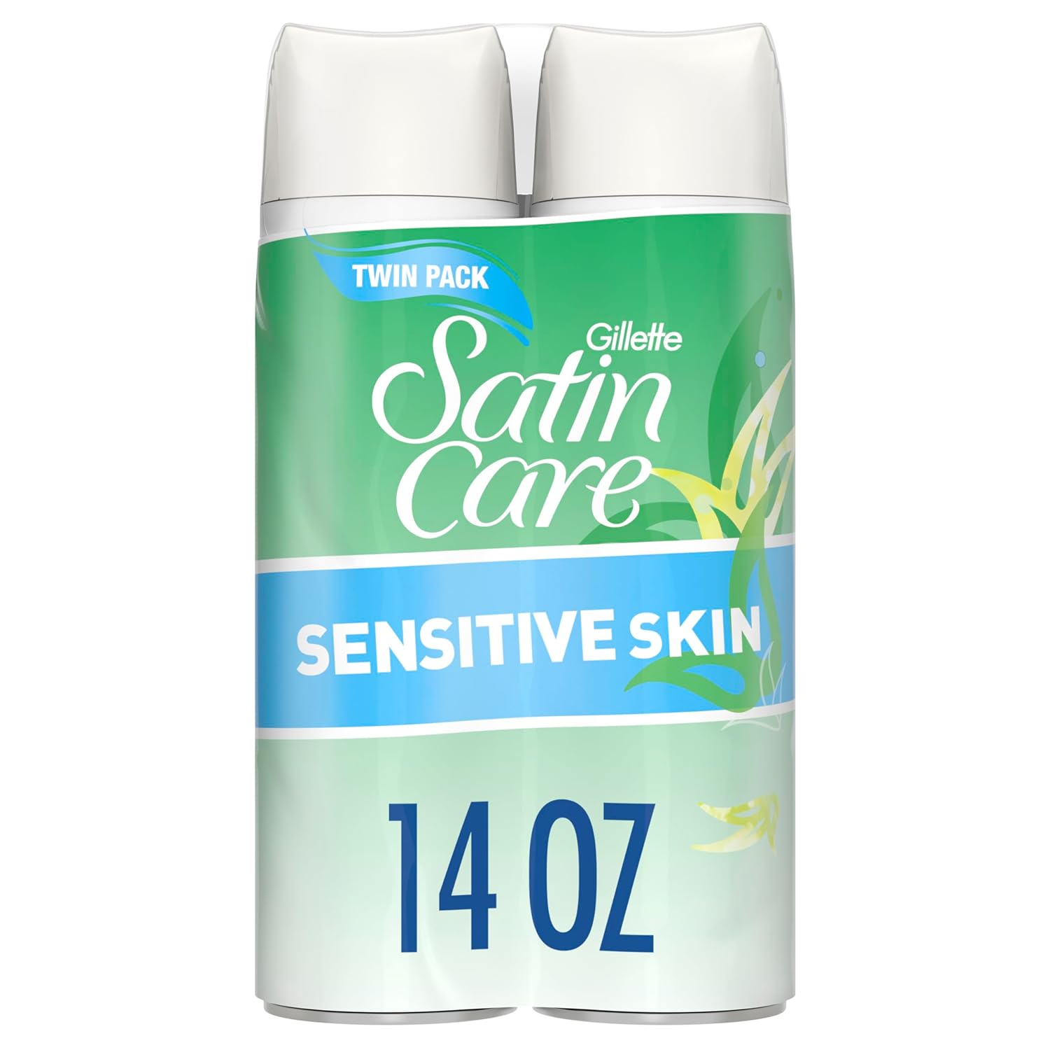 Gillette Venus Satin Care Sensitive Skin Shave Gel for Women 7 ounce, 2 count
