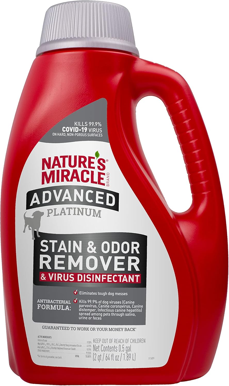 Nature'S Miracle Advanced Platinum Stain & Odor Remover & Virus Disinfectant 64 Oz