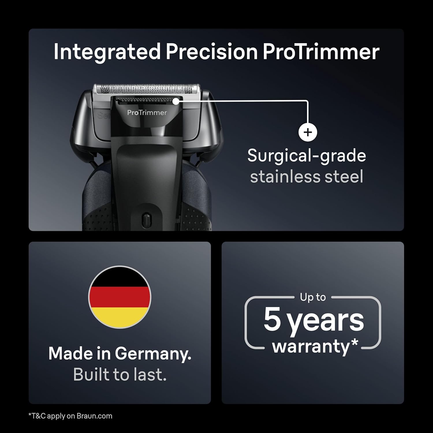 Braun Series 8 Electric Shaver for Men, Wet & Dry Razor with 4+1 Precision Head & Trimmer, Beard Sensor SensoAdapt, Cordless 60 min Runtime, 5in1 SmartCare Center, 8663CC, Grey : Amazon.co.uk: Health & Personal Care
