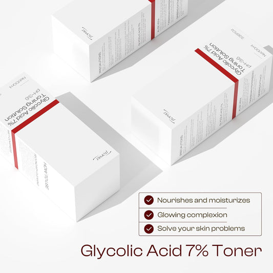 Glycolic Acid 7% Exfoliating Toner: Glycolic Acid Toning Solution Which Soothes And Hydrates The Skin 100Ml