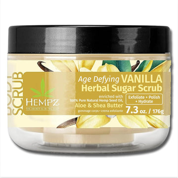 Hempz Sugar Body Scrub - Original Floral & Bananas - All Natural Exfoliating Shea Butter, Sugar, And Salt - For Women, Men, And Teens - 7.3 Fl Oz