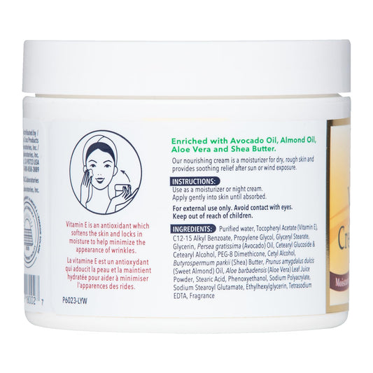 De La Cruz Vitamin E Cream Moisturizer For Face And Neck - Moisturizing Skin Care For All Skin Types - Made In Usa, 0.42 Oz Trial Size