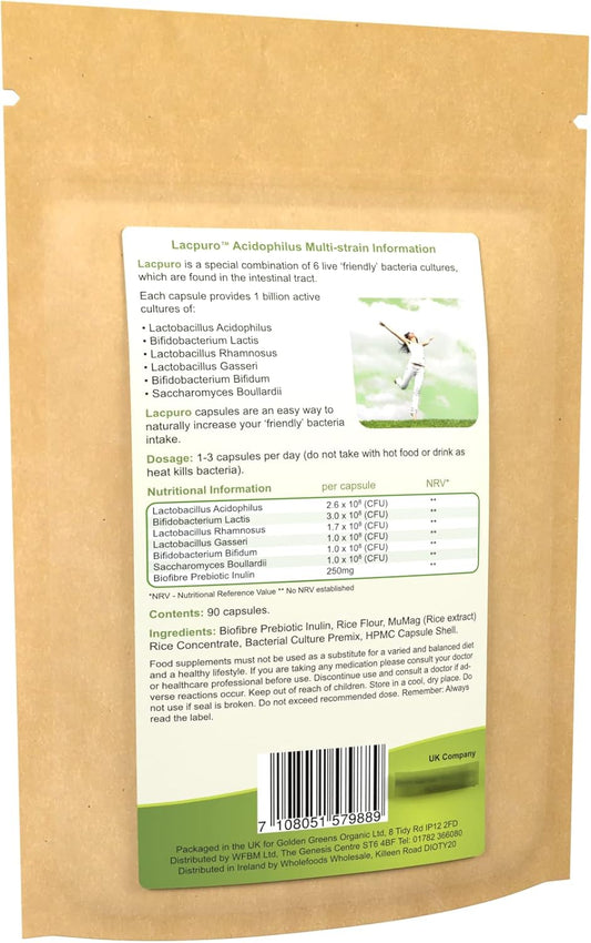 Golden Greens Multi-Strain Acidophilus Probiotic Capsules x 90 : Amazon.co.uk: Health & Personal Care