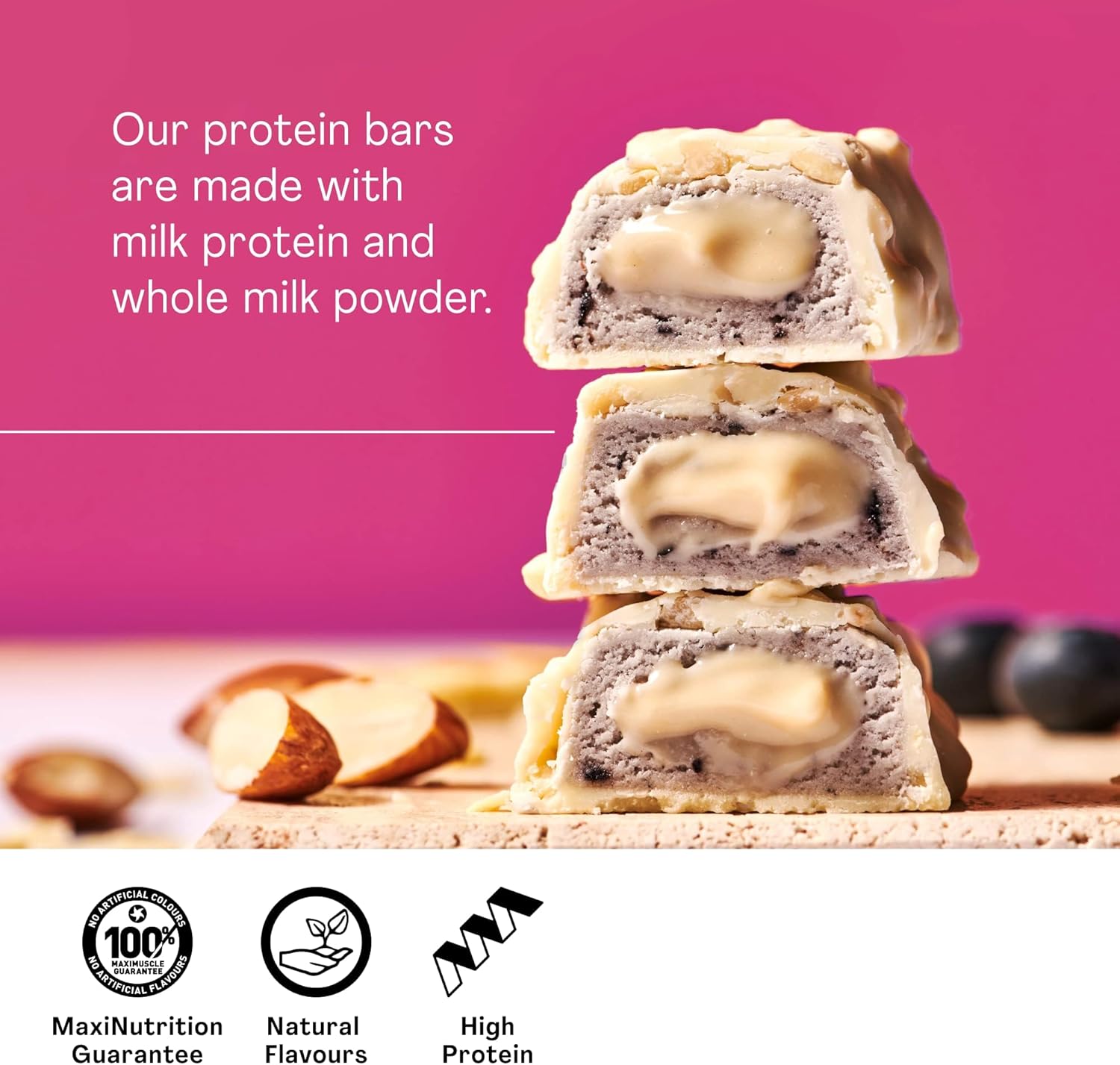 MaxiNutrition Creamy Core Protein Bar - High Protein Snack - Fat-Free, Low in Sugar - 15g Protein - Blueberry Muffin, 200 kcal per Serving, 12 x 45g : Amazon.co.uk: Health & Personal Care