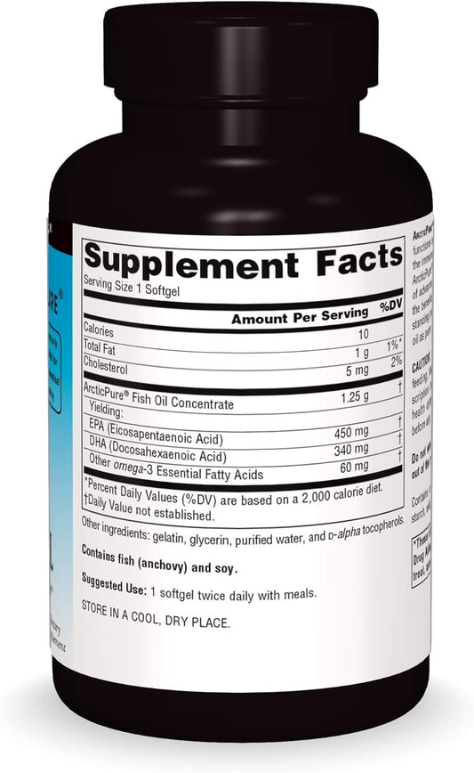 Source Naturals ArcticPure Ultra Potency 850 mg Omega-3 Fish Oil - 60 Softgels