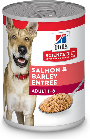 Hill'S Science Diet Adult 1-6, Adult 1-6 Premium Nutrition, Wet Dog Food, Salmon & Barley Loaf, 13 Oz Can, Case Of 12