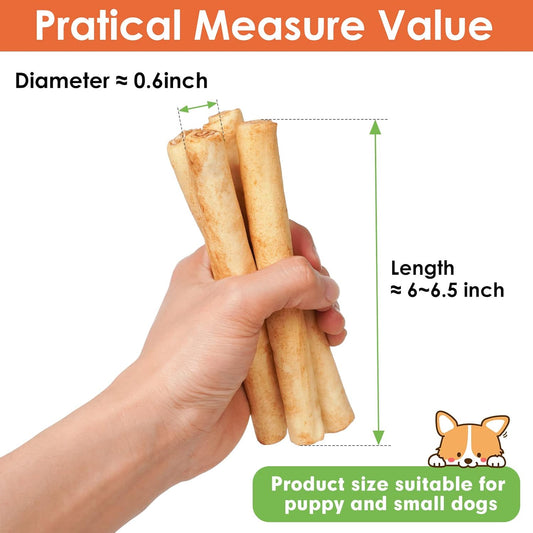 Mon2Sun Dog Rawhide Rolls Twist Sticks 6-6.5 Inch Dog Chew Treats Chicken Flavor 60 Count For Puppy And Small Dogs