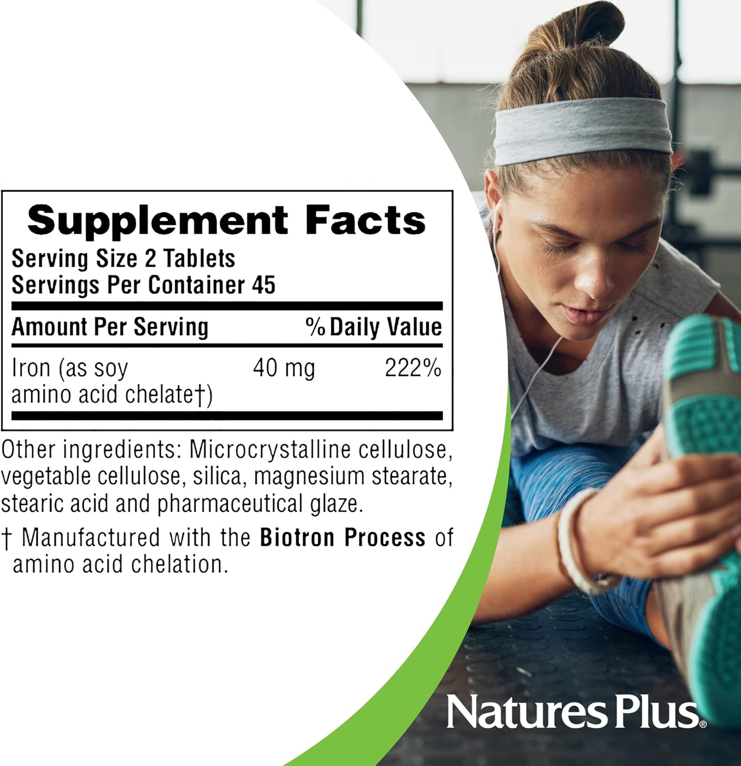 Nature'S Plus - Iron 40Mg, 90 Tablets
