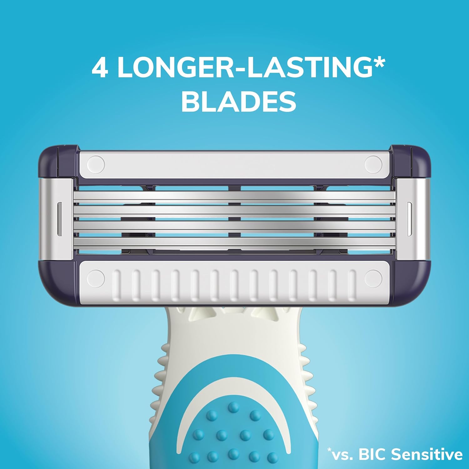 BIC EasyRinse Sensitive Anti-Clogging Men's Disposable Razors, Clinically Proven for Sensitive Skin, Shaving Razors With 4 Blades, 2 Count : Beauty & Personal Care