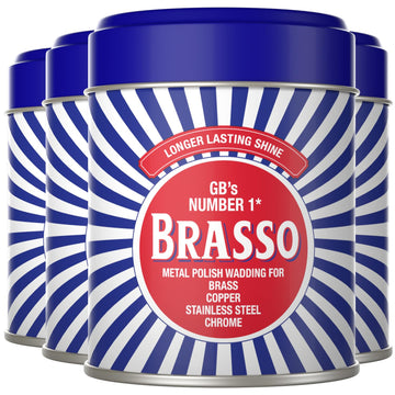 Brasso Metal Polish Wadding 75G Pack Of 4 | Gentle Abrasive Polish For Brass, Copper, Chrome, Stainless Steel, Pewter & Other Metals | Tarnish & Dirt Removal Cleaning Solution For Shine Restoration