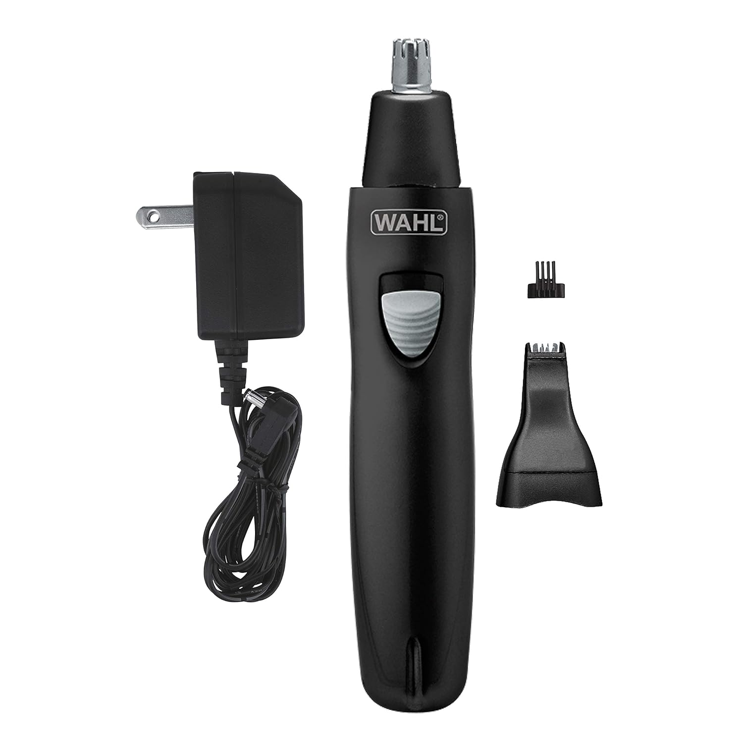 Wahl Groomsman Rechargeable Precision Trimmer For Hygienic Grooming With Rinsable, Interchangeable Heads For Eyebrows, Neckline, Nose, Ears, & Other Detailing - Model 3023284