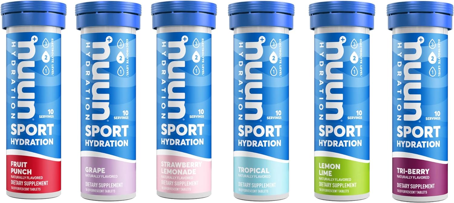 Nuun Sport Electrolyte Tablets for Proactive Hydration, Variety Pack,