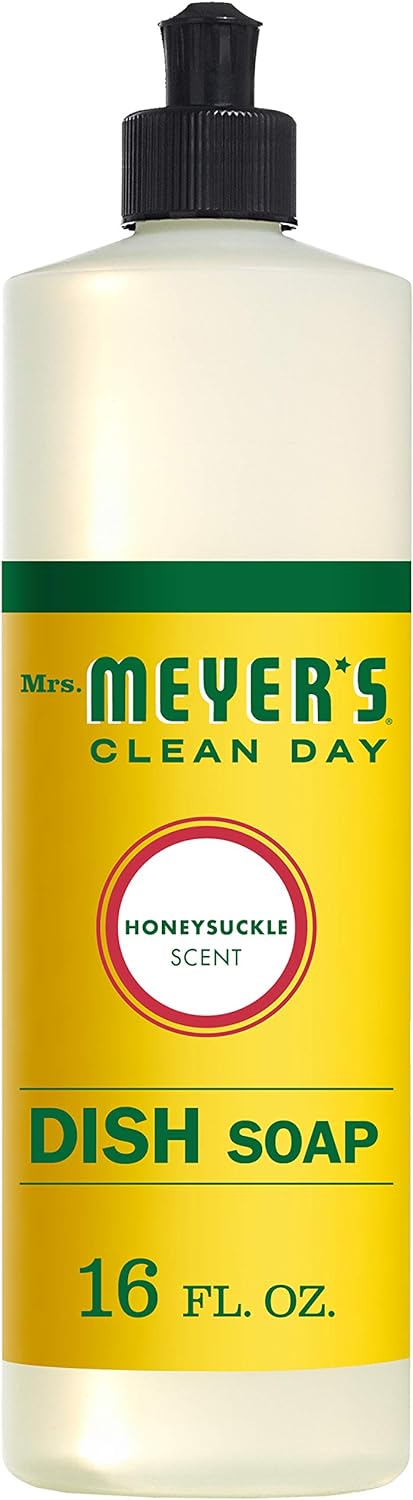 Mrs. Meyers Clean Day Liquid Dishwashing Soap, Honeysuckle, 16 oz 1 pack