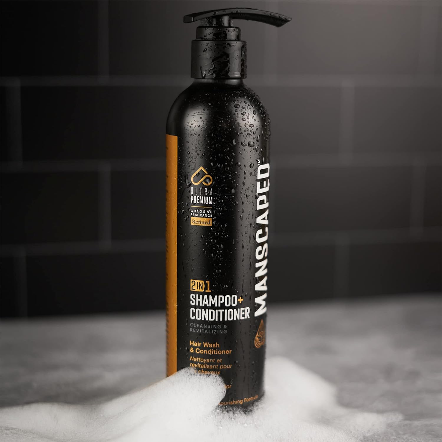 MANSCAPED® Scalp Buffer Bundle Shower Kit Including Our Men’s Silicone Head Scrubber & Two 16oz Bottles of Refined® 2 in 1 Shampoo & Conditioner Infused with Aloe for Nourishing and Hydrating Hair : Beauty & Personal Care