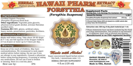 Hawaii Pharm Forsythia (Forsythia Suspensa) Liquid Extract 2X4 Oz