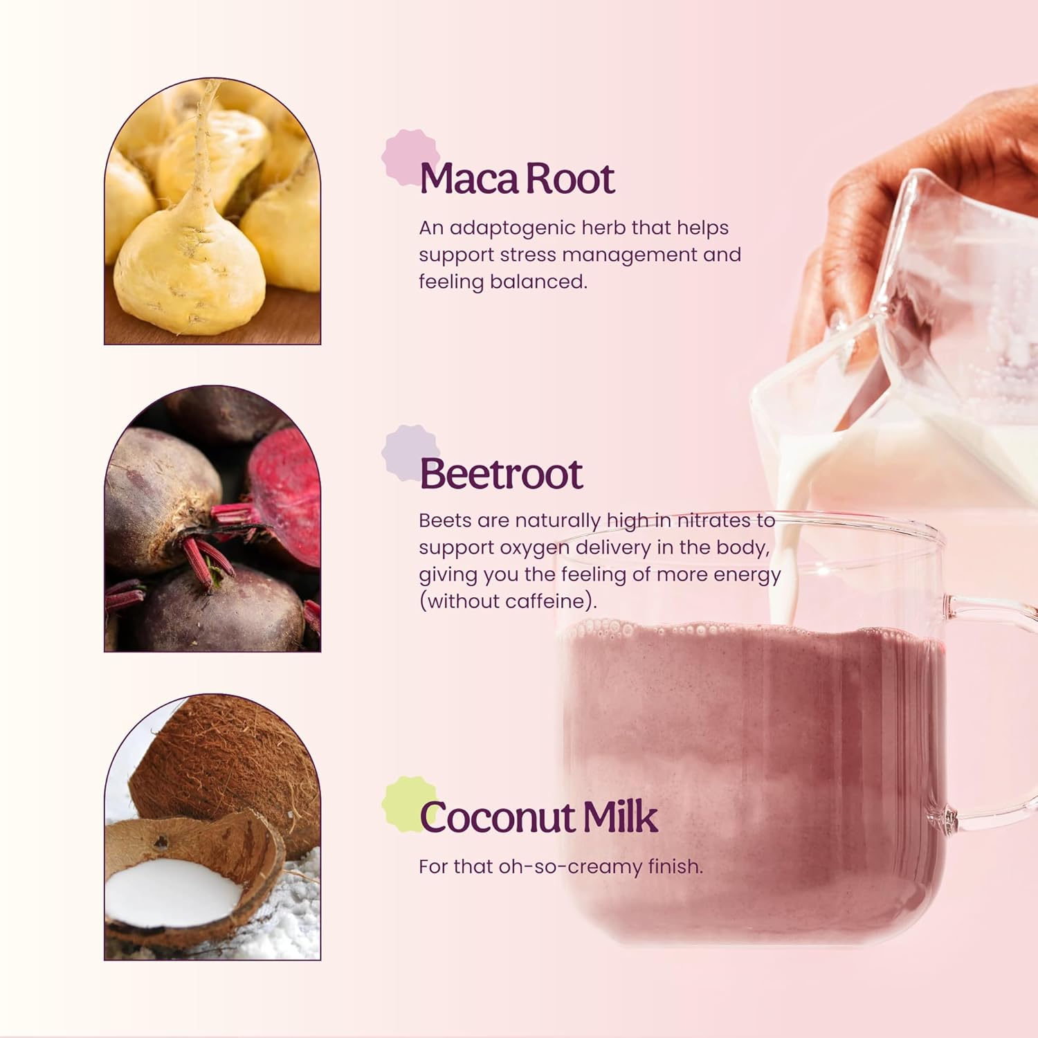 Blume Birthday Cake Latte Powder |Vegan & Gluten Free With Maca, Beetroot, Cinnamon & Coconut Milk | Add To Iced Coffee, Smoothies, Or Baked Goods - 25 Servings (100 G)