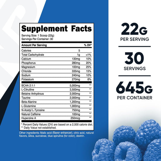 Nutricost Intra-Workout Powder, 30 Servings (Blue Raspberry) - Non-GMO