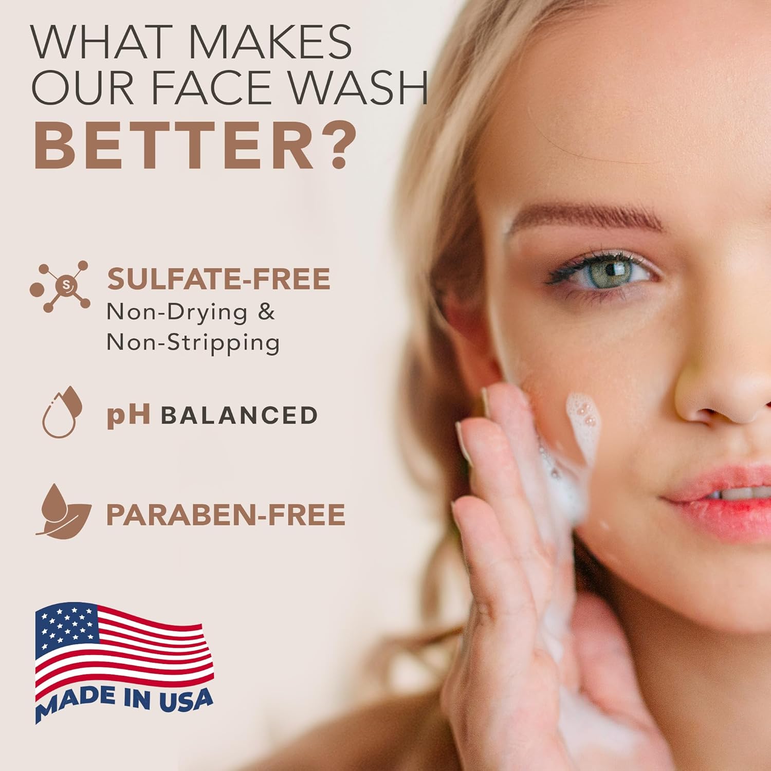 Beauty By Earth Clean Face Wash - Usa Made With Organic & Natural Ingredients, Non-Toxic Facial Cleanser : Beauty & Personal Care
