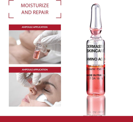 Dermastir Amino Acid Ampoules – Anti-Aging, Repairs And Strengthens Skin Elasticity - Made In France, 10 Vials Of 2Ml