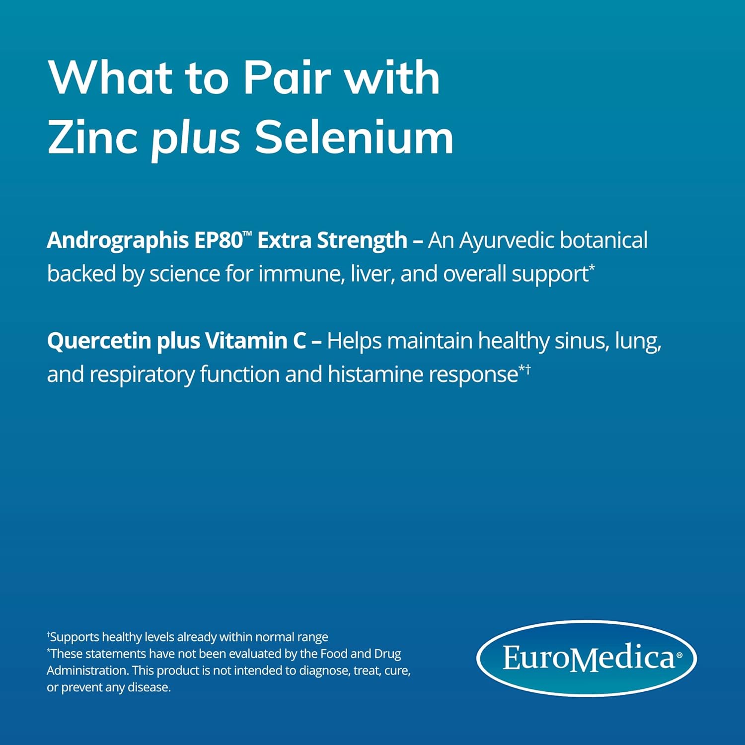 EuroMedica Zinc Plus Selenium - 60 Capsules - Immune & Respiratory Sup