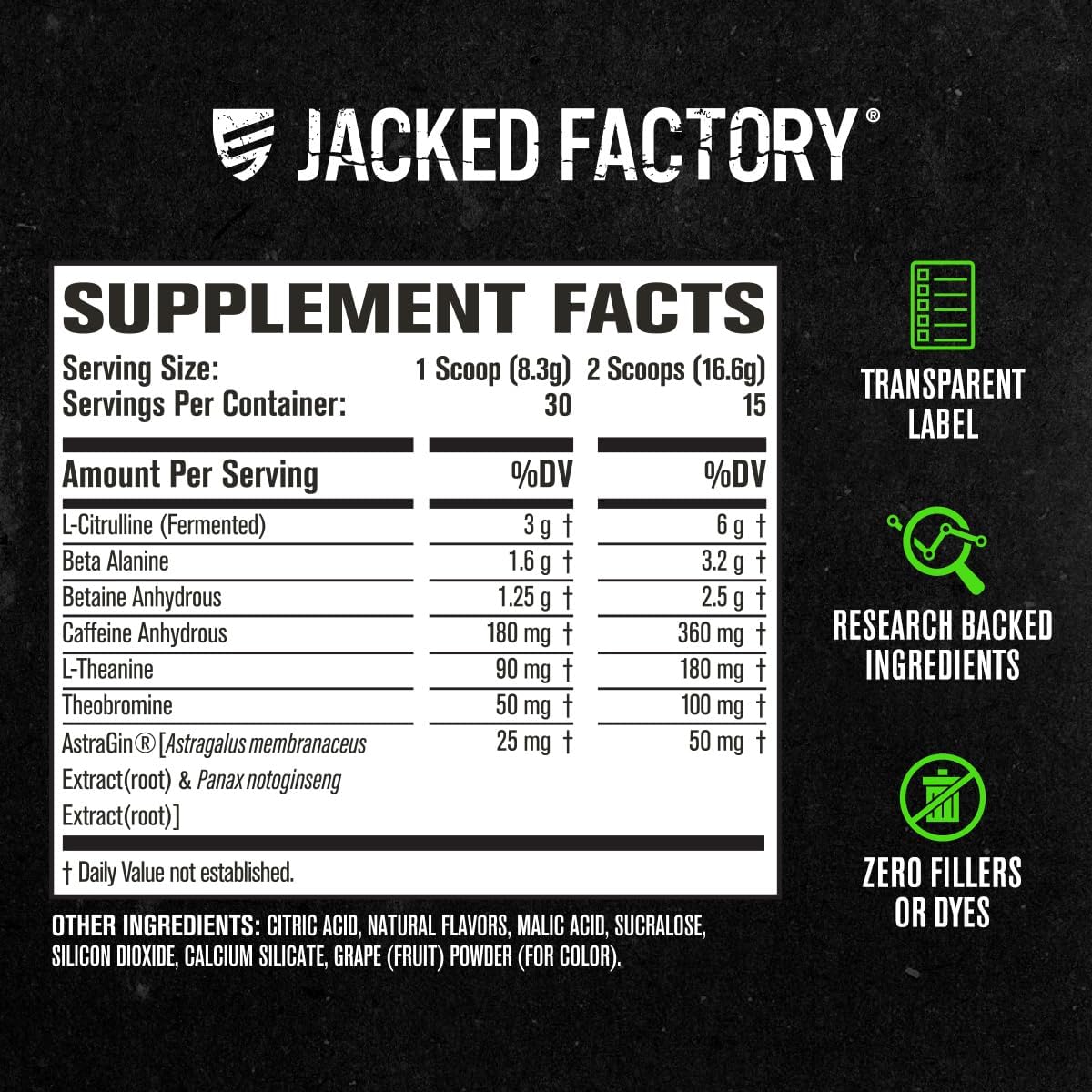 Jacked Factory NITROSURGE Pre Workout Supplement - Endless Energy, Instant Strength Gains, Clear Focus, Intense Pumps - NO Booster, Powerful Preworkout Energy Powder - 30 Servings, Blueberry Lemonade : Health & Household