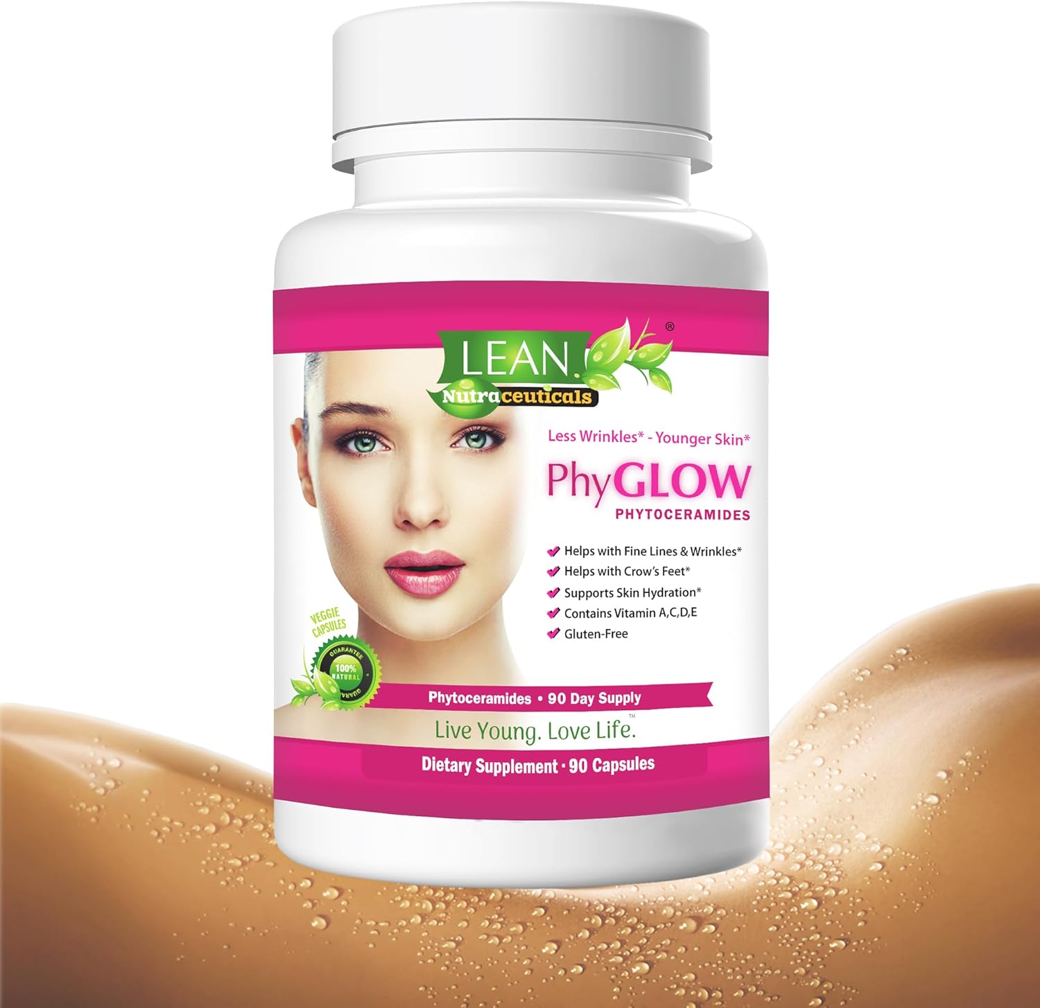 Skin Care Phytoceramides, 90 Day Hydration Focus Super Ceramide Supplements For Women And Men, Wrinkle Support Factor Pills, Give Youth To The Face With Multivitamin A, C, D, E Gluten Free 90 Capsules