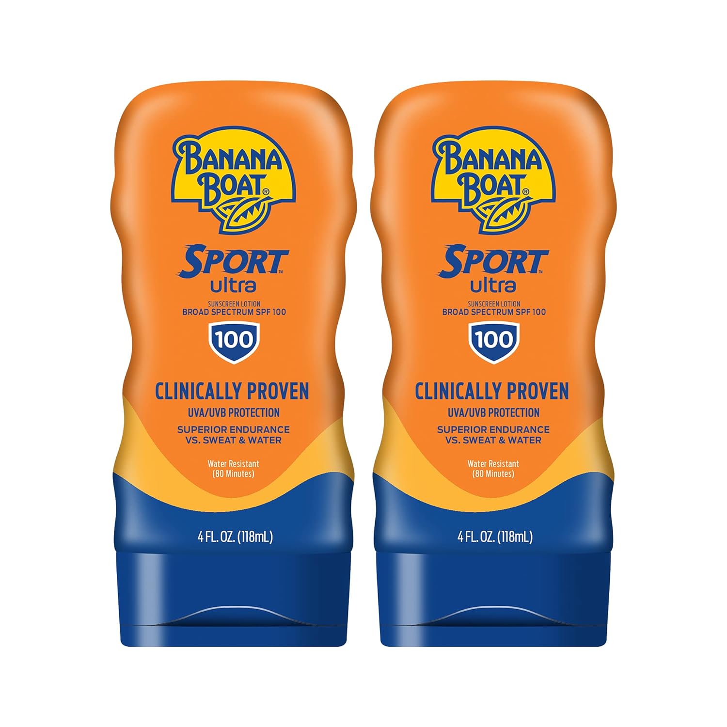 Banana Boat Sport Ultra Spf 100 Sunscreen Lotion, 4Oz | Banana Boat Sunscreen Lotion Spf 100, Banana Boat Sunscreen Spf 100 Lotion, High Spf Sunscreen Pack Spf 100, 4Oz Each Twin Pack