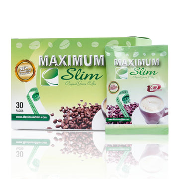 Maximum Slim Original Green Coffee –Premium 4-In-1 Formula With Natural Herbal Extracts For Energy & Vitality. Creamy & Delicious For Maximum Satisfaction. No Messy Side Effects-Made In The Usa-30 Ct