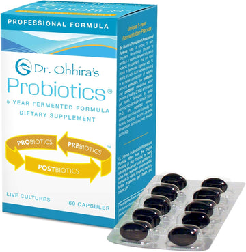 Dr. Ohhira’S Probiotics Professional Formula With 5 Year Fermented Prebiotics, Live Active Probiotics And The Only Product With Postbiotic Metabolites, 60 Capsules