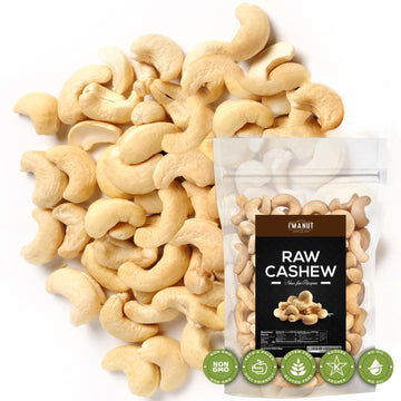 Raw Whole Unsalted Cashews 48Oz (3 Lb) 100% Natural | No Chemicals | Batch Tested Gluten & Peanut Free | Non-Gmo | Keto And Paleo Diet Friendly