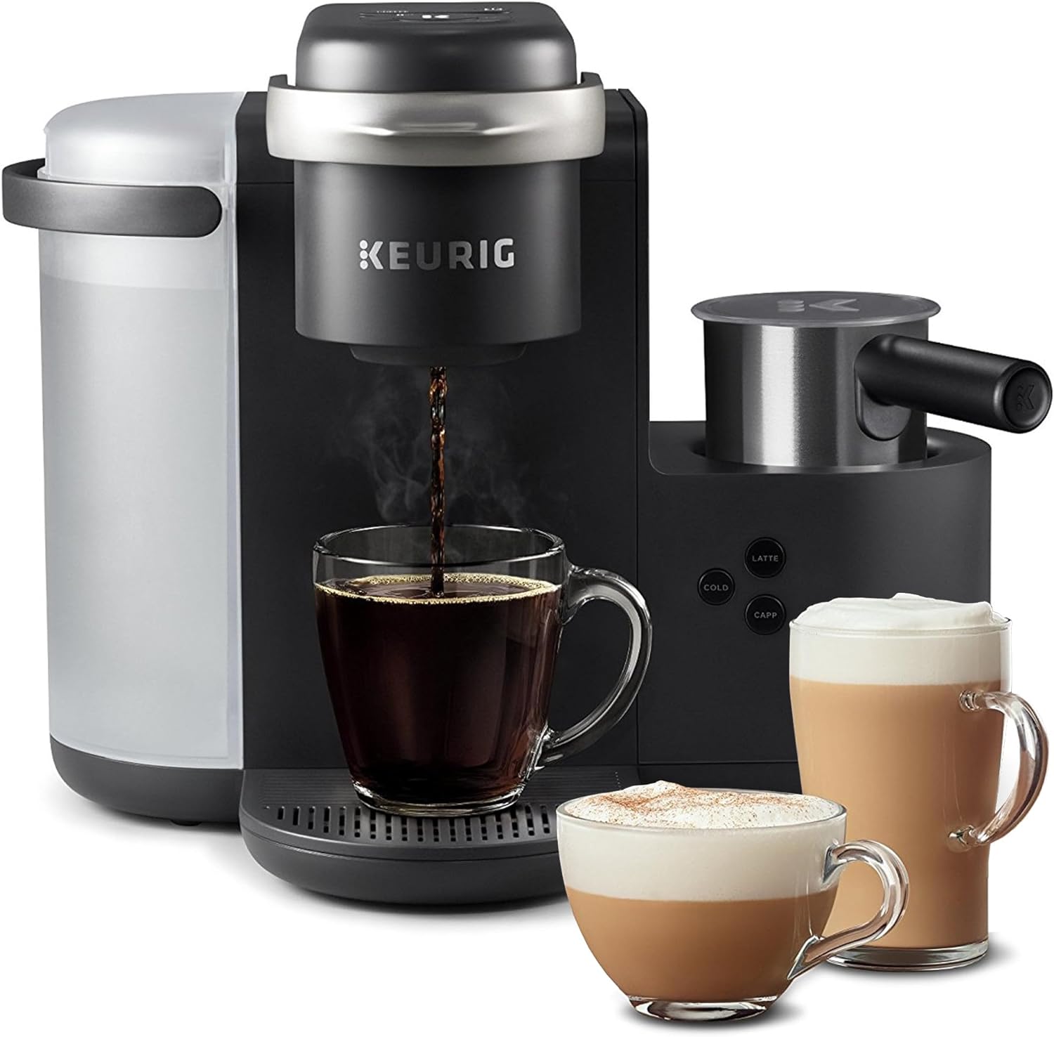 Keurig K-Cafe Single Serve K-Cup Coffee, Latte And Cappuccino Maker, Dark Charcoal