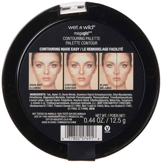 Wet N Wild Megaglo Contour Palette, Dulce De Leche | Contouring Powder Face Kit | Flawlessly Sculpted Face