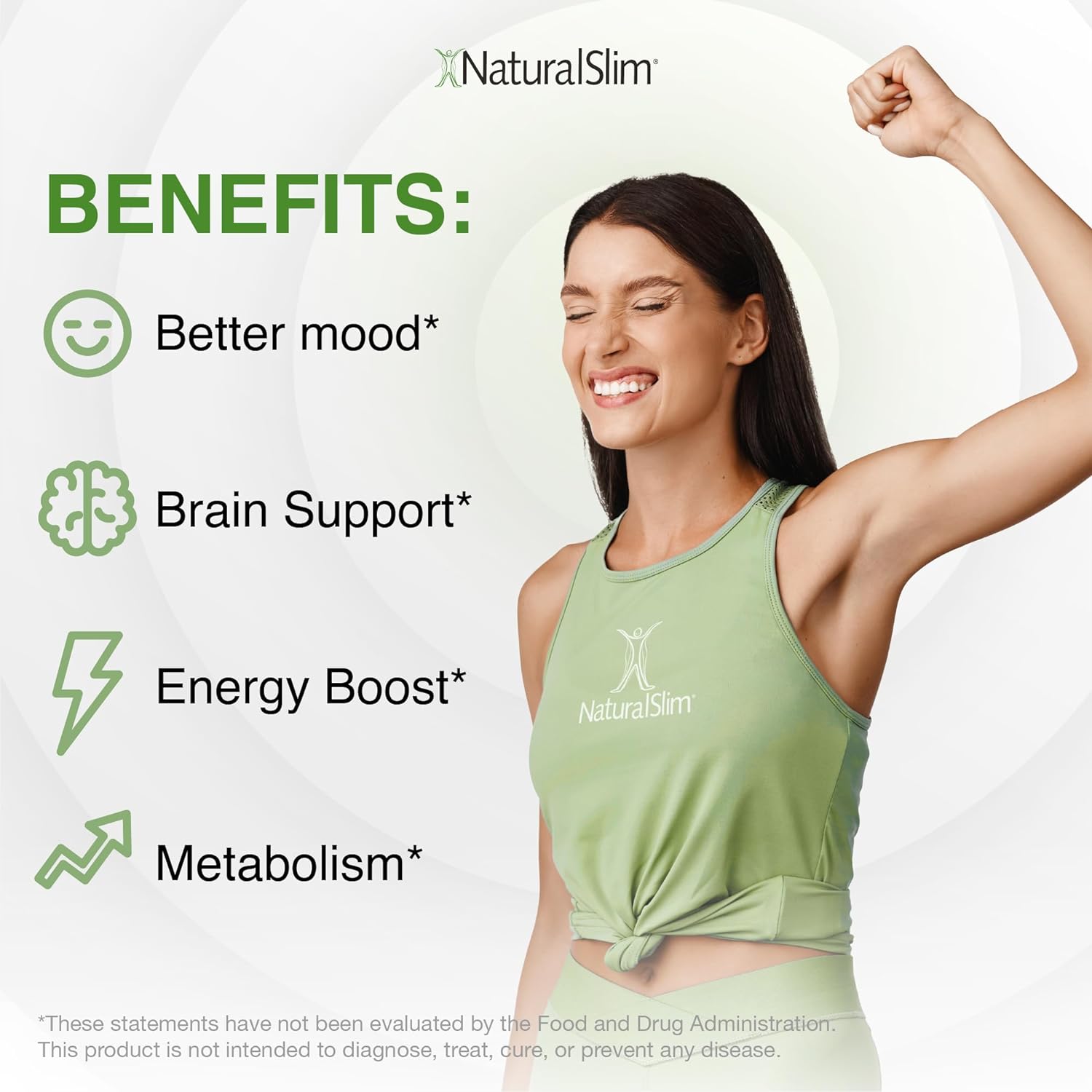 NaturalSlim Relaxslim for Metabolism, Helps Control Appetite, Fat & Stress Support - Adaptogen Supplements w/Rhodiola Rosea & Ashwagandha - Source of Natural Energy - 120 Capsules : Health & Household
