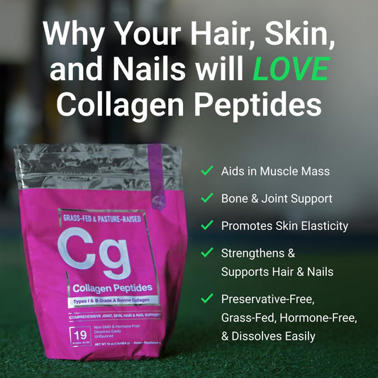 Essential Elements Hydrolyzed Collagen Powder - Joint, Skin, Hair, And Nail Support | Types I & Iii Peptides | Preservative-Free, Grass-Fed, Hormone-Free, Dissolves Easily (2-Pack)