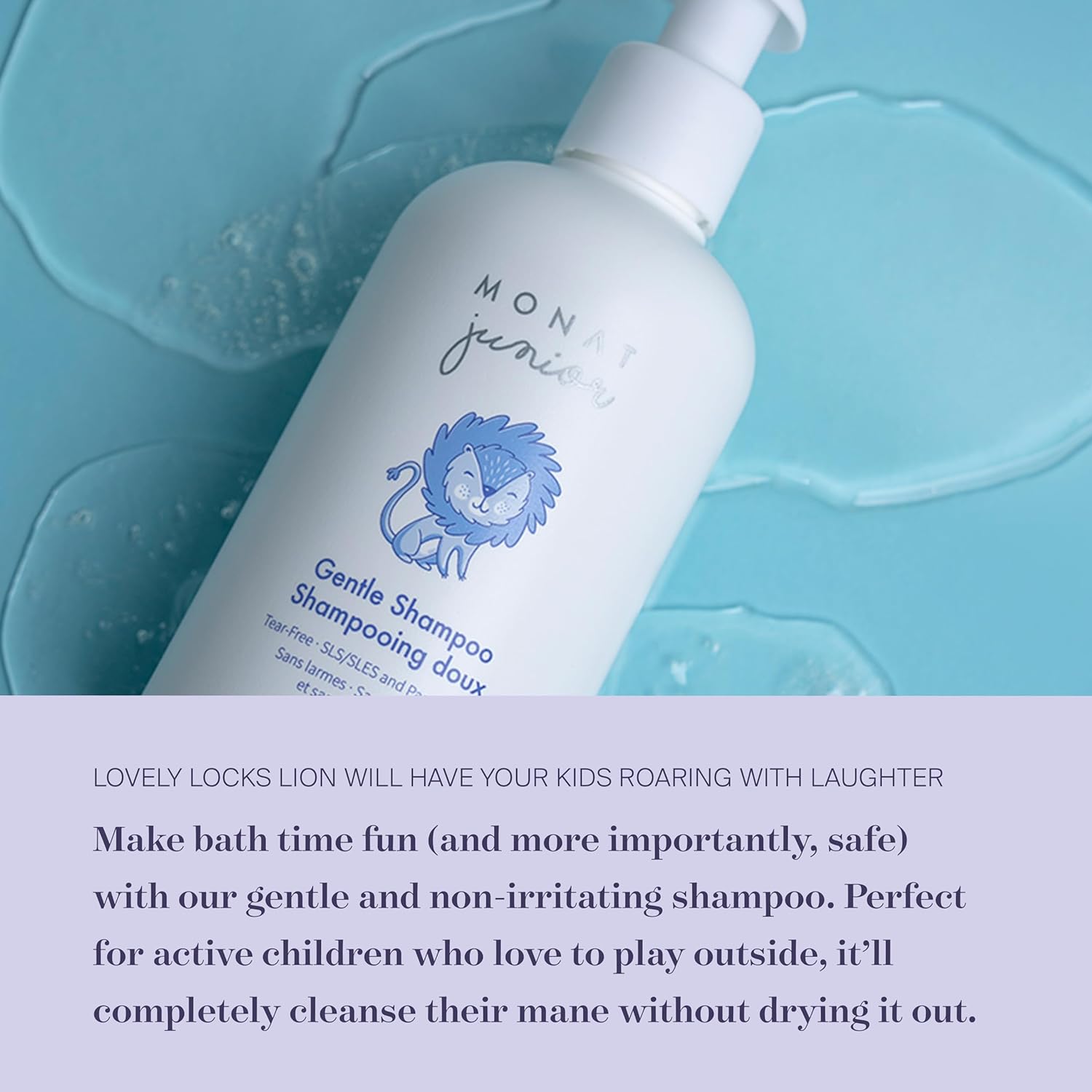 MONAT Junior™ Gentle Shampoo - A safe, Gentle and Non-irritating Hair Shampoo for children. All Natural Tear-free, Sulfate & Paraben-free - Net Wt. 237 ml / 8 fl. oz. : Baby