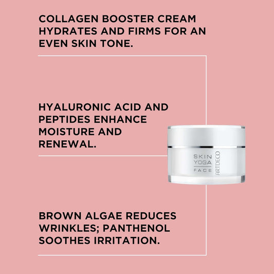 Artdeco Collagen Booster Cream With Vitamin C - Moisturizing Cream - Anti-Aging Effect - Combats Signs Of Skin Aging Like Wrinkles & Loss Of Contours - Facial Skin Care - Hyaluronic Acid - 1.6 Fl Oz