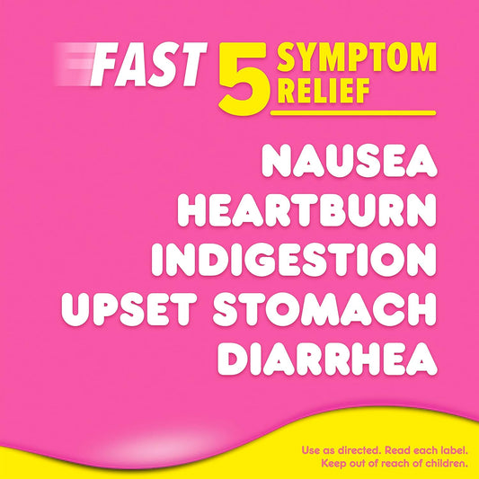Pepto Bismol Chewables, Upset Stomach Relief, Bismuth Subsalicylate, Multi-Sympton Relief Of Gas, Nausea, Heartburn, Indigestion, Diarrhea, Cherry Flavor, 30 Tablets