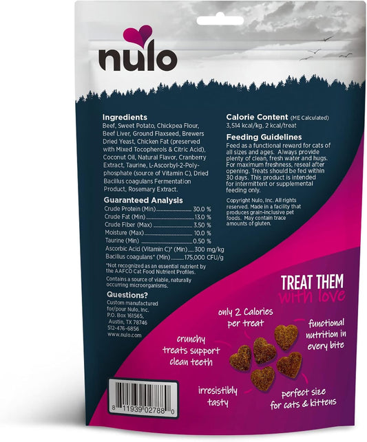 Nulo Healthy Heart Functional Treats Grain-Free With Added Taurine Beef Recipe For Cats & Kittens