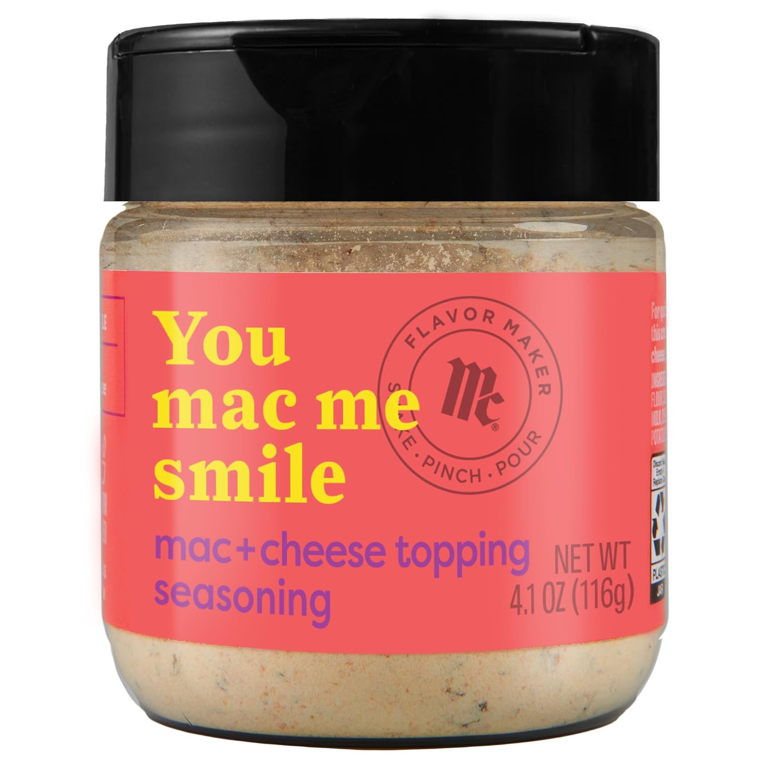 Mccormick Mac + Cheese Topping Seasoning, Flavor Maker, 4.1 Oz