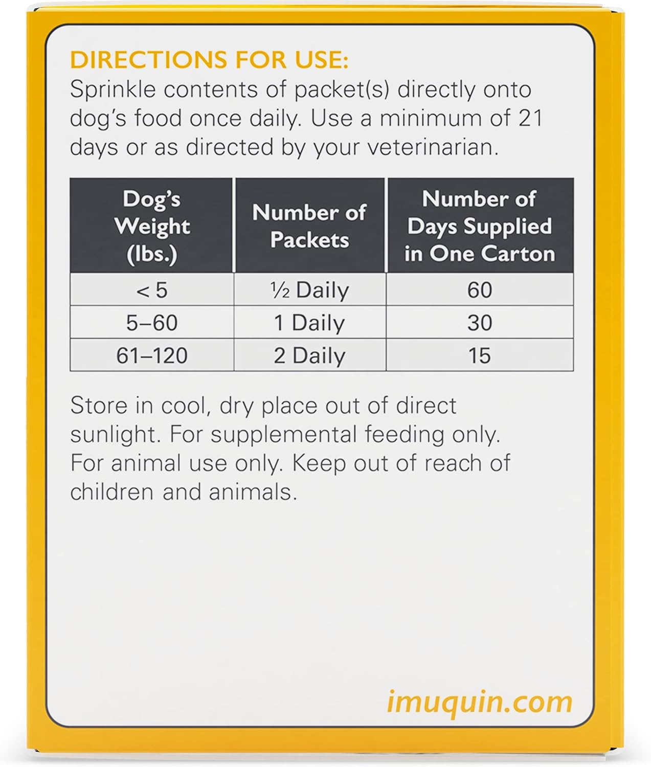 Nutramax Imuquin Immune Health Supplement Powder For Dogs And Puppies - With Beta Glucans, Marine Lipids, Vitamins And Minerals, 30 Packets